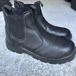Fellas Hercules Comp Toe Black Leather Work Boots - Men’s Size 10