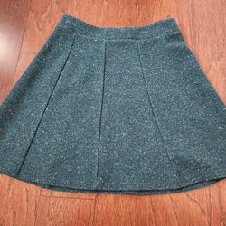 Dark Green Mini Skirt LOFT Size 2