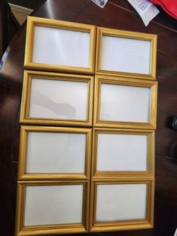 8 Gold Picture Frames