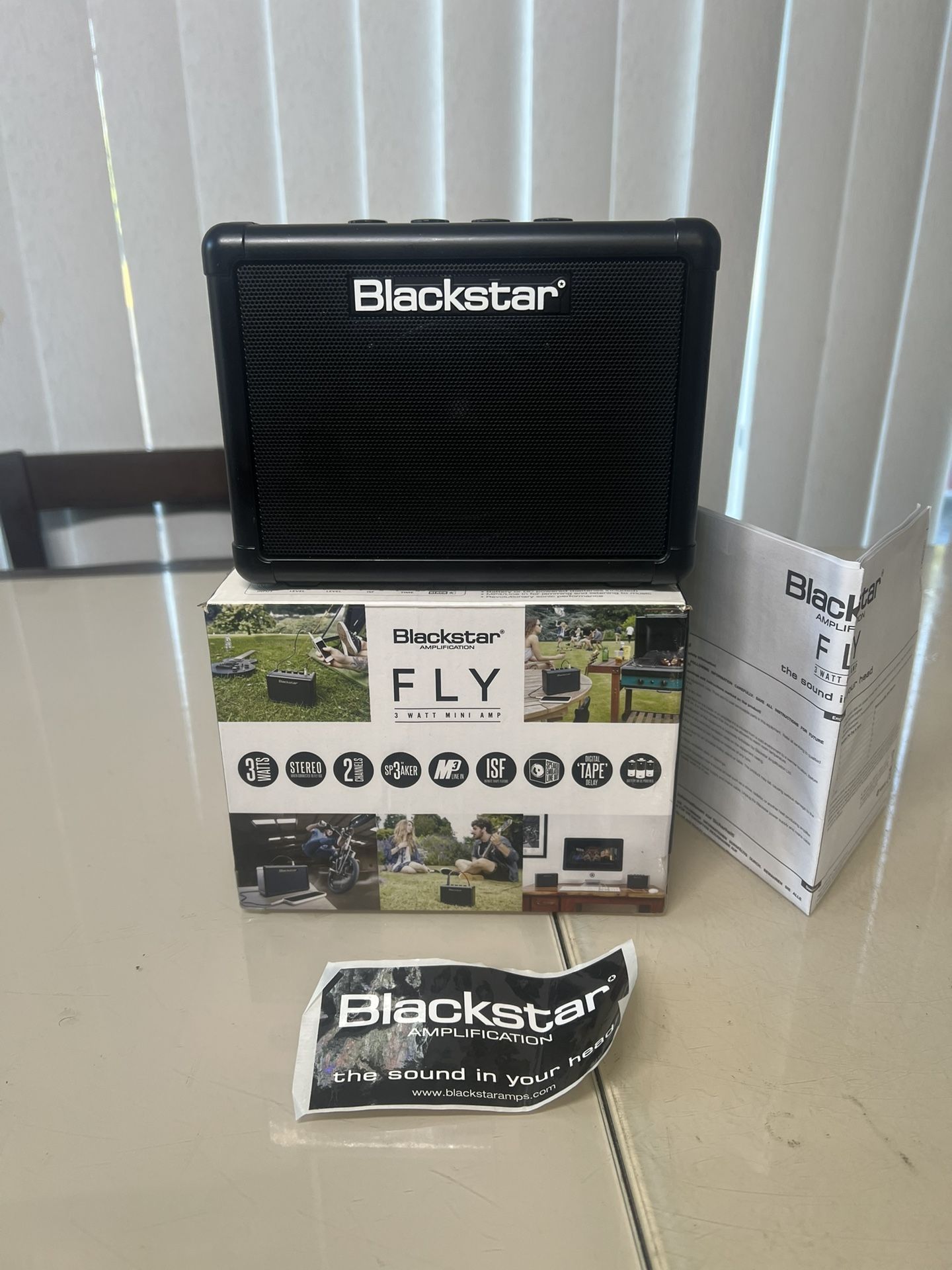 Blackstar FLY-3 Electric Guitar Mini Amplifier - Black Works. Only been used a handful of times in excellent condition works great comes with batterie