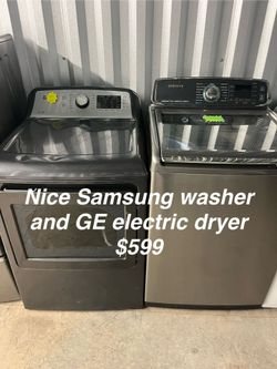 Nice Samsung Washer And GE Electric dryer