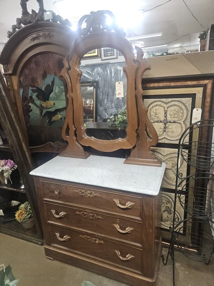 Antique Chest W/Mirror We are located at 2811 East Bell road. Another Time Around Furniture.