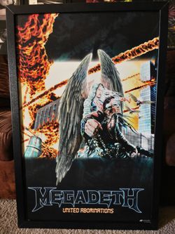 Megadeth 24"x36" Posterboard with wood frame
