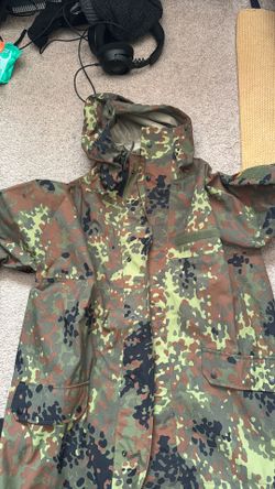 German Army Flecktarn Rain Jacket - BW Nässe-Schutzjacke - Medium