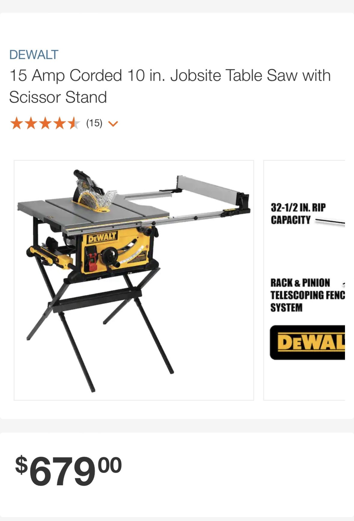 Dewalt Table Saw
