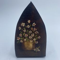 Wooden Iron With Flowers On It