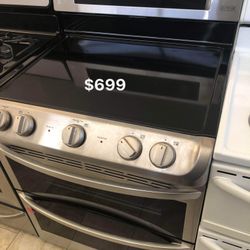 Lg Electric Range W/ Double Oven Glass Top Convection Range 