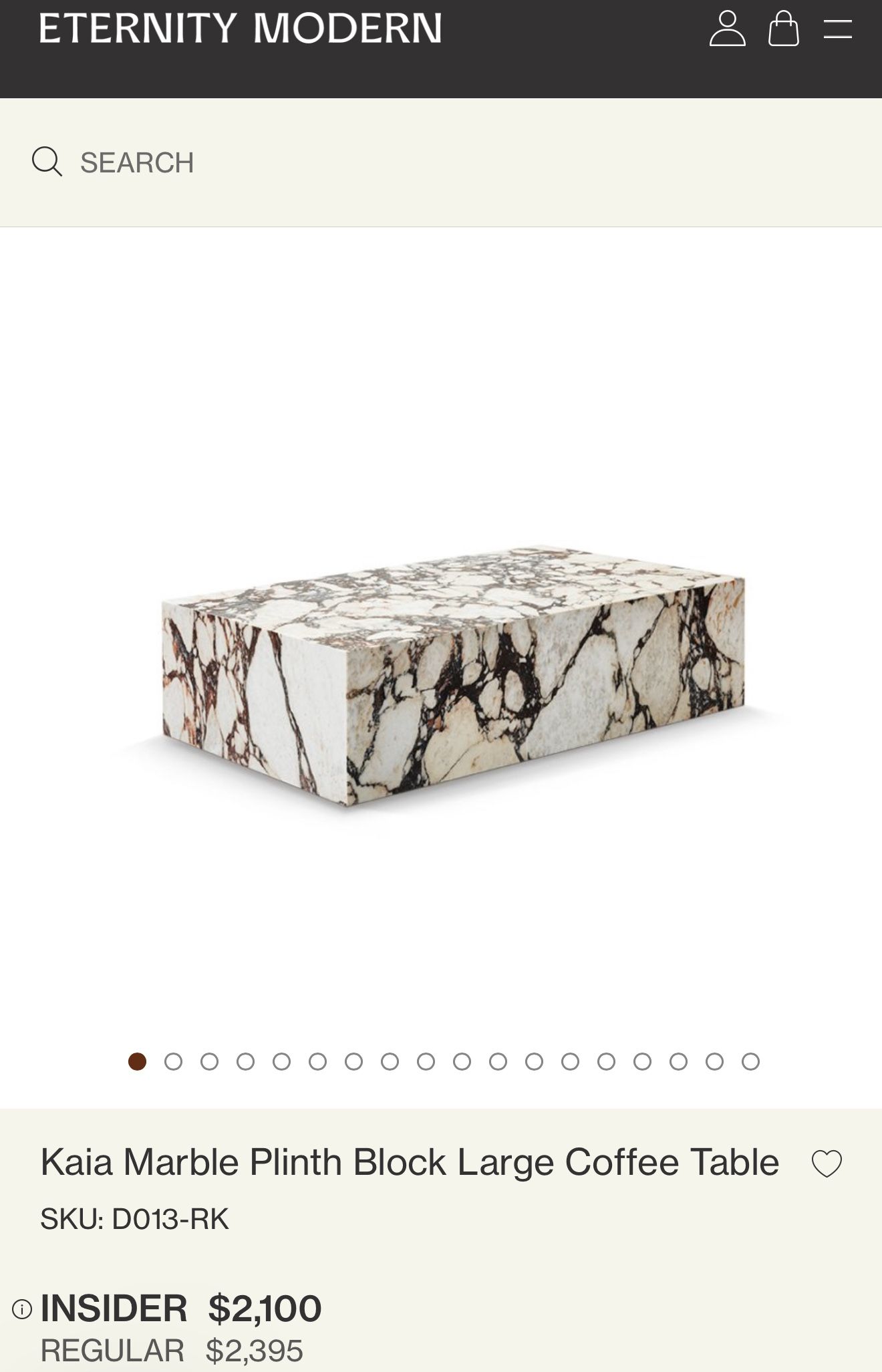 Kaia Marble Plinth Block Coffee Table