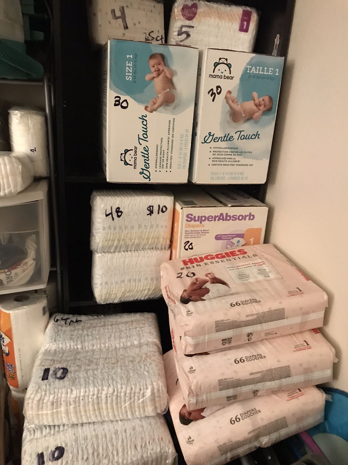 Diapers Sizes Newborn And Size 1