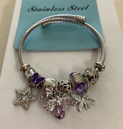 Stainless Steel Charm Bracelet