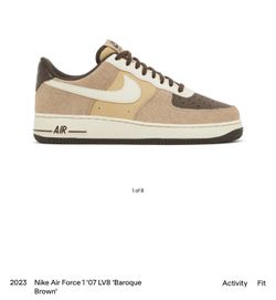 2023 Nike Air Force 1 '07 LV8 'Baroque Brown' Size 11.5 M