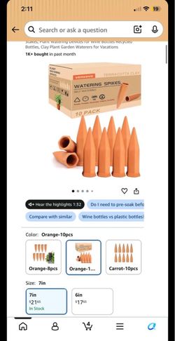 10pcs Terracota watering spikes