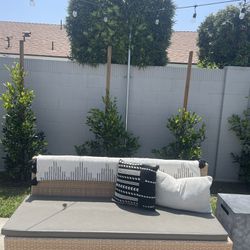 Custom Wicker Outdoor Patio Furniture Couch