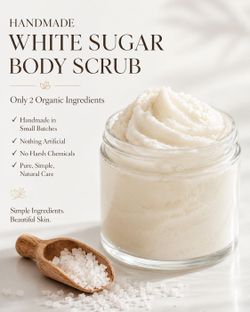 Handmade organic coconut exfoliating scrub