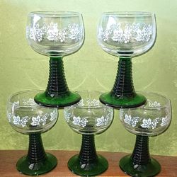 Vintage Roemer Wine Glasses (Set of 5)