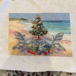 Cross Stitch “ Christmas On The Beqch”