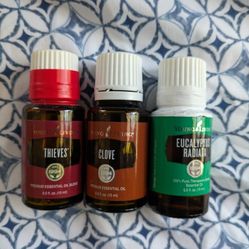 New Clove, Eucalyptus Radiator And Thieves Essential Oil