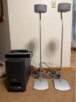 Bose 3-2-1 Series II 2.1 CH Home Theater System – Complete with Remotes & Floor Stands