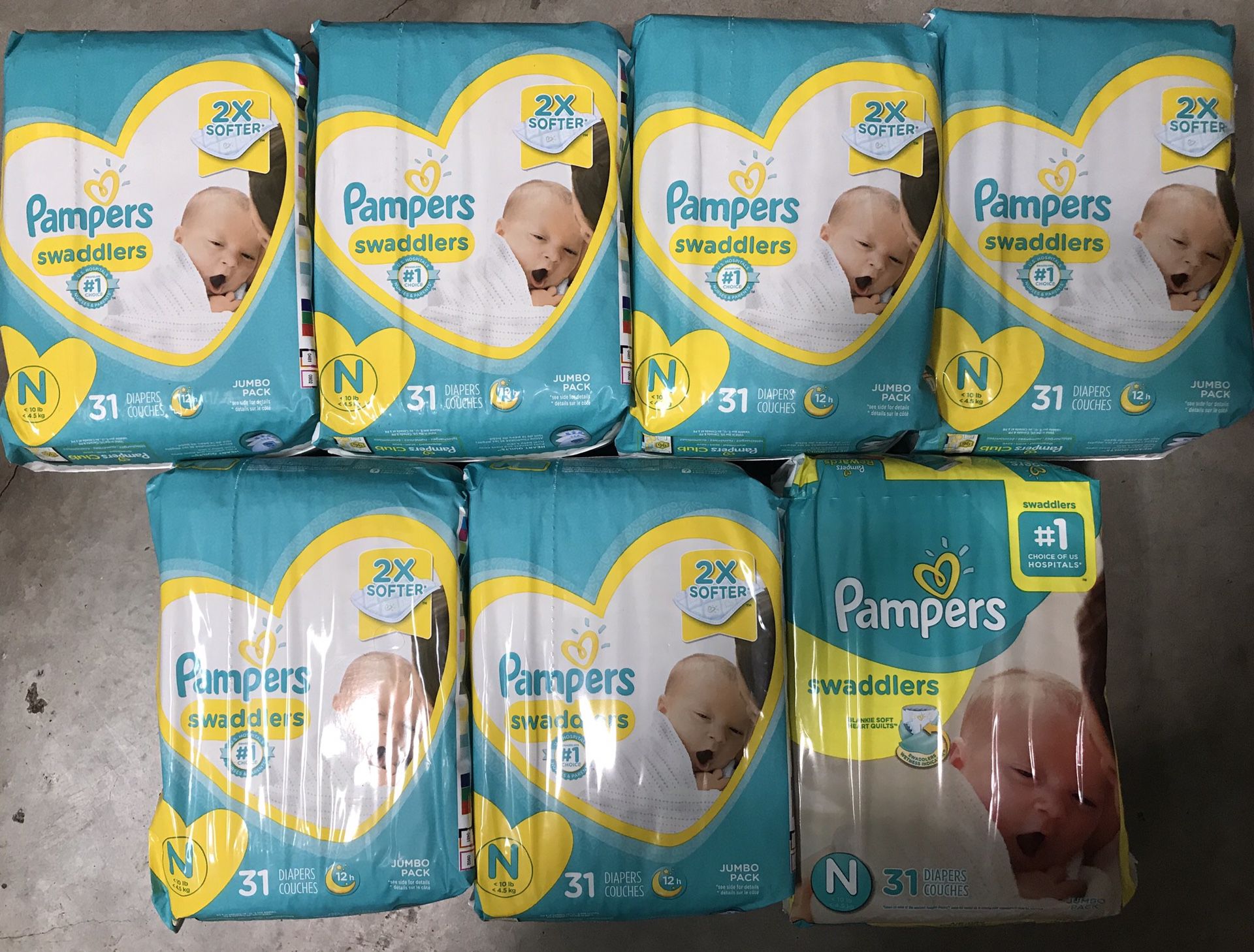 $6 each newborn pampers swaddler