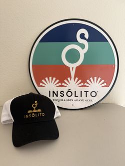 INSOLITO metal sign & trucker Hat