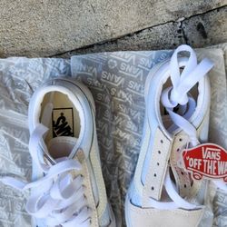 Girls Size 11 (16.5cm) VANS OLD SKOOL Bleachwash Blue