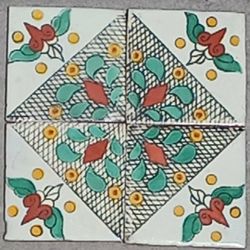 Stunning Mexican hand painted tile, 250pcs