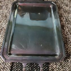 Very Large Nickel Silver Plated Tray