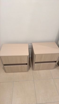 2x 2 drawer night stand