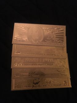 New very nice set $100,a $50 ,a $20 ,$10 and $5