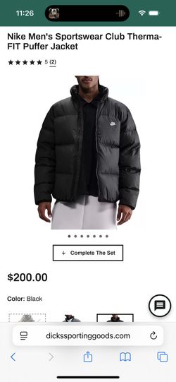 Nike Men's Sportswear Club Therma-FIT Puffer Jacket Brand New Never worn with TAG Retail $230