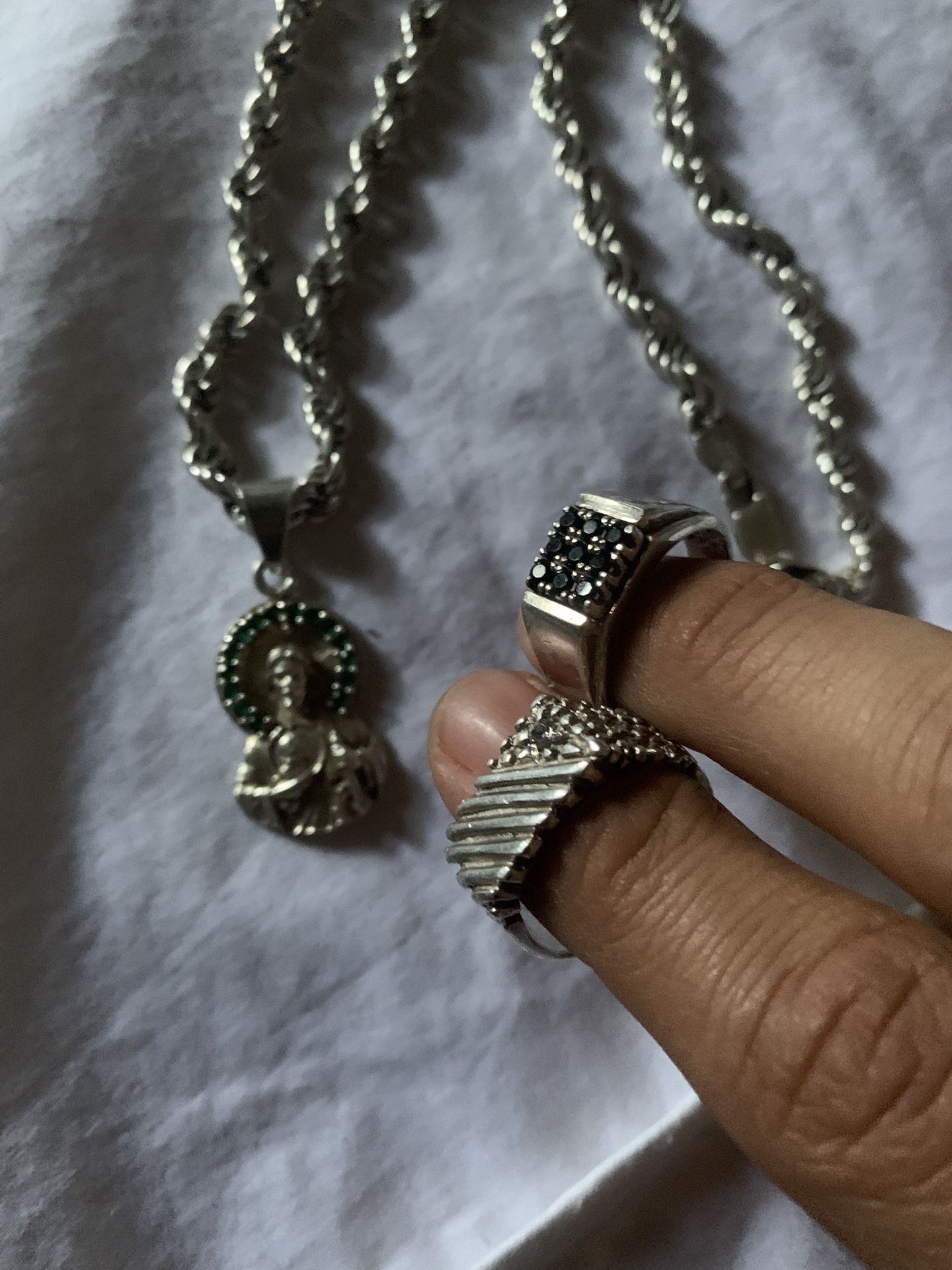 Silver .925 rope Chain & Rings