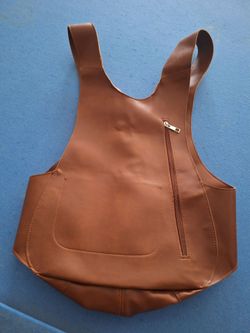 Faux leather back pack