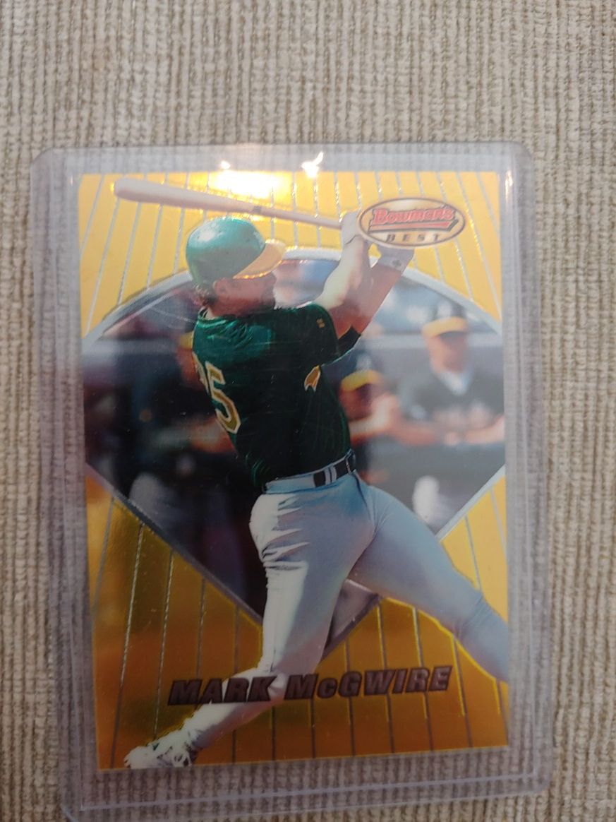 Mark McGwire Bowmans best gold baseball card