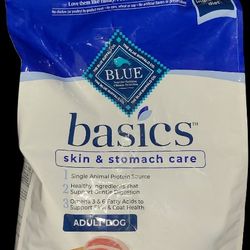 Blue Buffalo Basics - Skin & Stomach Care - Duck & Potato Recipe - Adult Dog Dry Food 