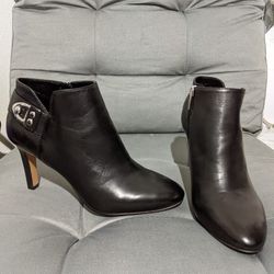 Black Leather Booties-NEW Vince Camuto