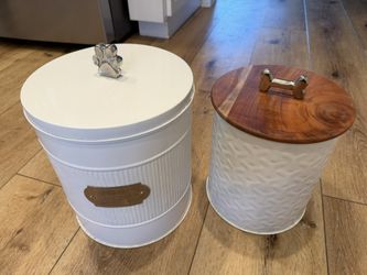Decorative Dog And Pet Food Metal Container