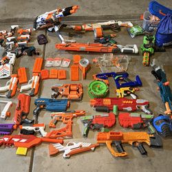 Huge lot of Nerf guns with ammo