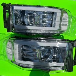 02-05 Dodge Ram 1500/2500/3500 LED Sequential Headlights Faros Calaveras Micas Luces 