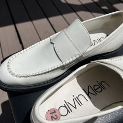 New white Calvin Klein shoes size 12