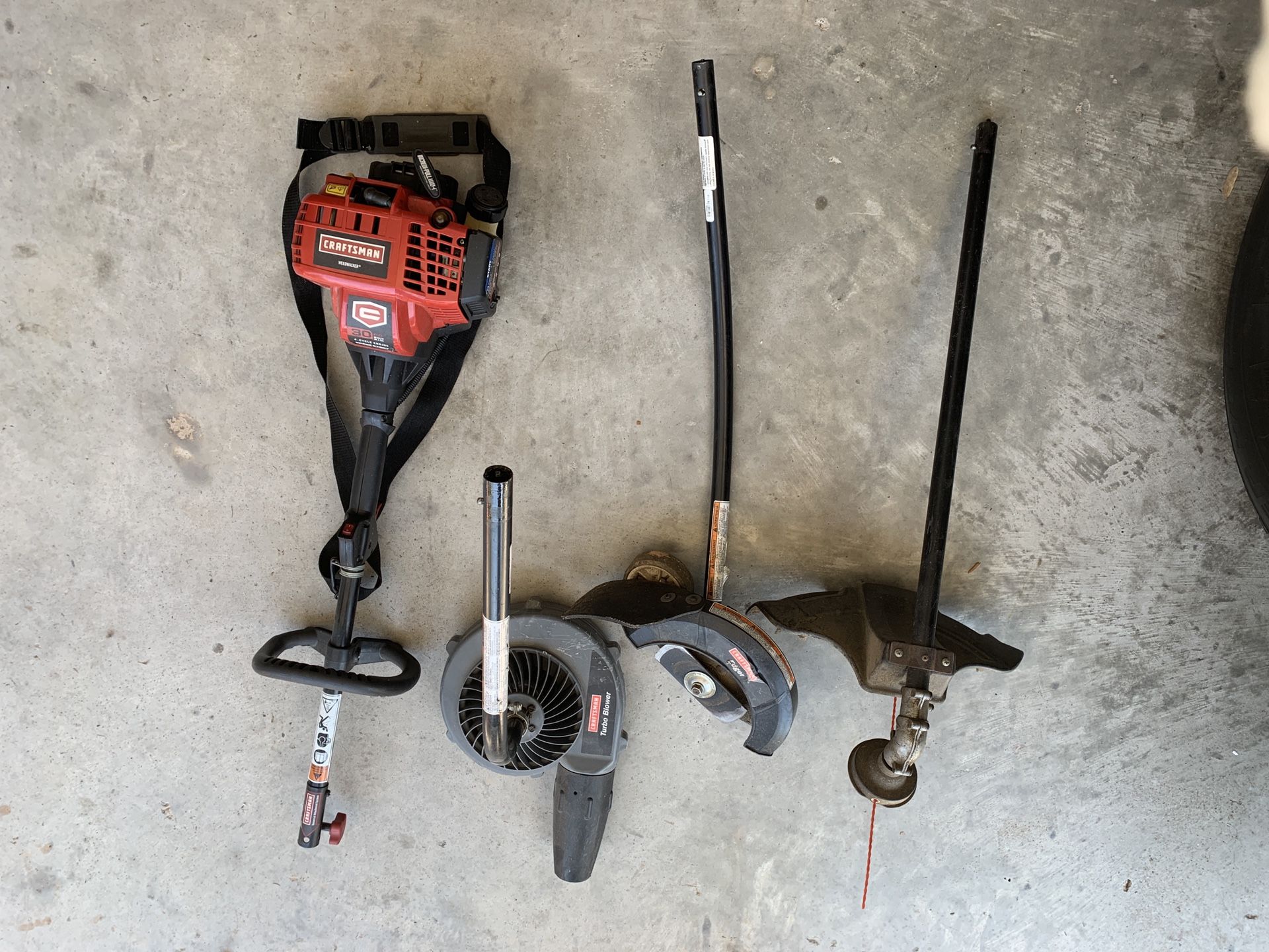 CRAFTSMAN 30cc 4-Cycle Gas Trimmer With 3 Attachments