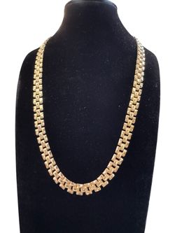 10k Solid Real Gold Rolex Chain Necklace 21.5 inch SEE PHOTOS