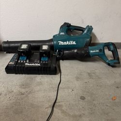 Makita Tool Bundle, Recipro Saw + Leaf Blower+DualCharger/Batterys