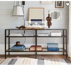 Pottery Barn Tanner chrome console table 65’’