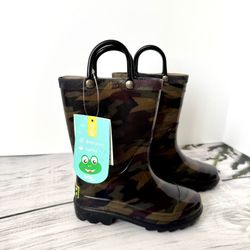 Camo Rain Boots, Size 9