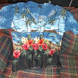 Palmwave Hawaii Hawaiian Camp button up Shirt Men's size L