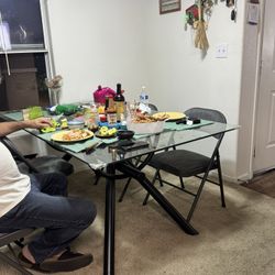 Glass Kitchen Table No Chairs 