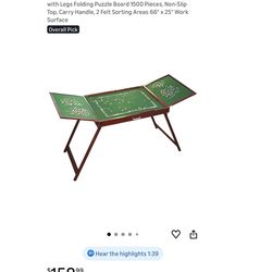 Bits and Pieces Fold-and-go Wooden Jigsaw Puzzle Table with Legs Folding Puzzle Board 1500 (pb1)