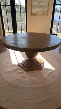 Solid oak dining table