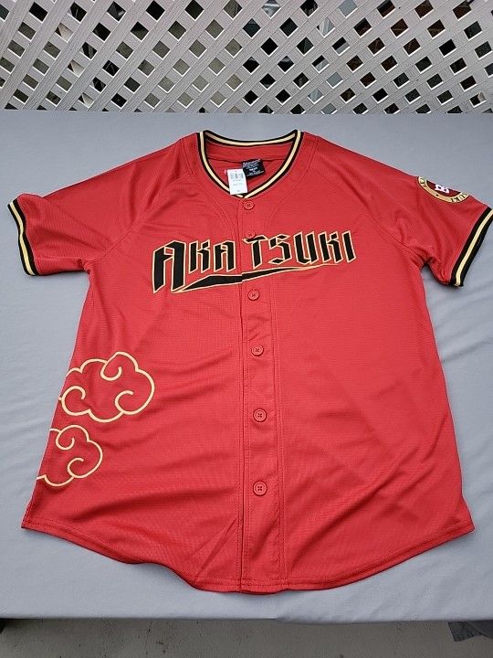 Naruto Shippuden Akatsuki Baseball Jersey XL Unisex NWT