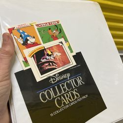 Vintage Disney Collector Cards: 3 Full Sets In Binder